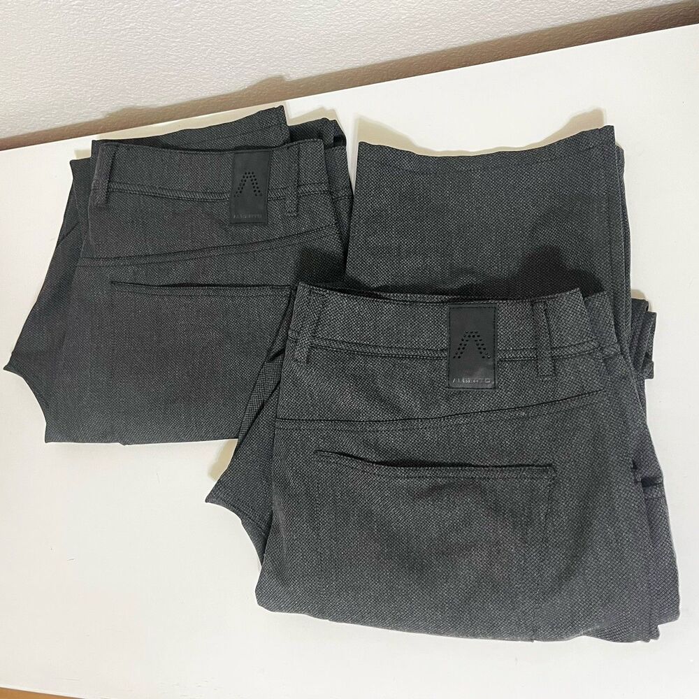 Alberto Stone Ceramica Peacock Modern Fit 5-Pocket Pants Lot of 2 Men's 38 x 29